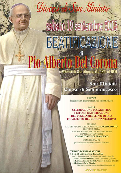 Béatification à San Miniato de Pio Alberto Del Corona (1837-1912)