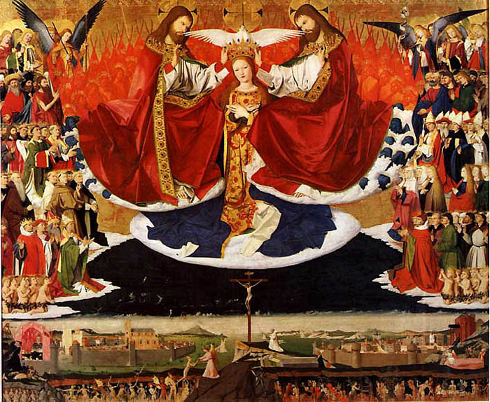 Le Couronnement de la Vierge (1454) d’Enguerrand Quarton