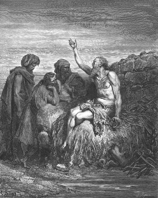 'Job et ses amis', illustration de Gustave Doré pour la Bible