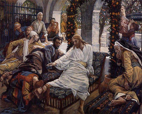 Marie-Madeleine aux pieds de Jésus, James Tissot