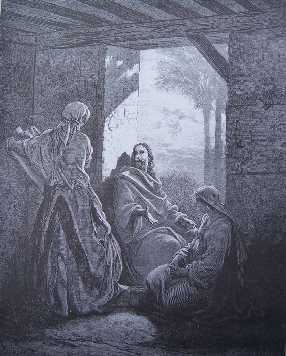 Marthe et Marie, gravure de Gustave Doré