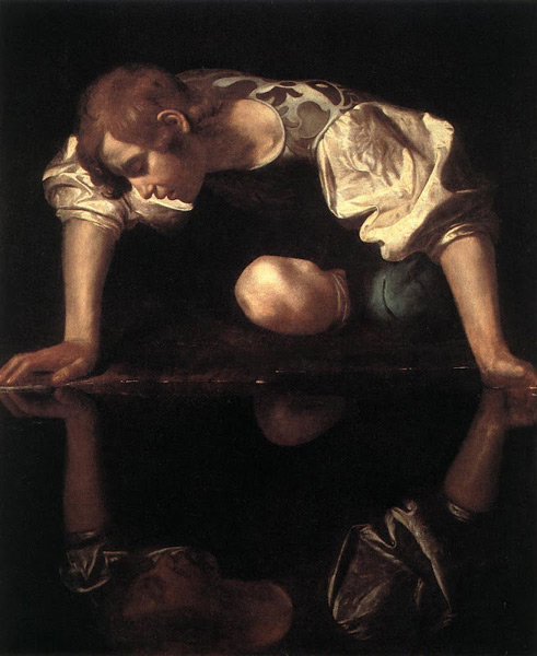 Narcisse par Le Caravage (1571-1610)