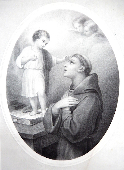 St Antoine de Padoue, religieux (franciscain) et docteur de l'Eglise