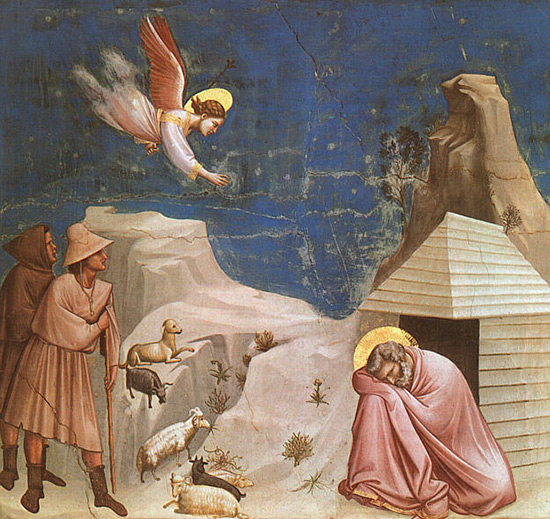 Giotto di Bondone (1266-1337), Le songe de Joachim