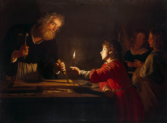 Saint Joseph, par Gérard (Gerrit) van Honthorst