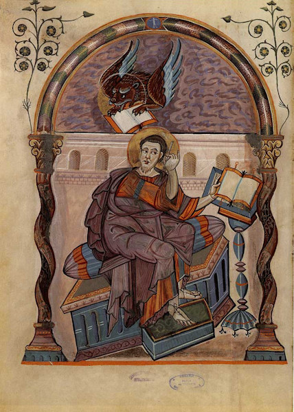 Saint Marc, Image 21 du Codex Aureus de l'Abbaye de Lorsch