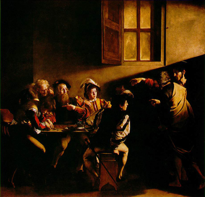 L'appel de Saint Matthieu, par le Caravagge