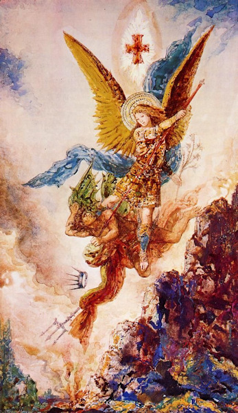 Gustave Moreau (1826-1898), Saint Michel vainquant Satan