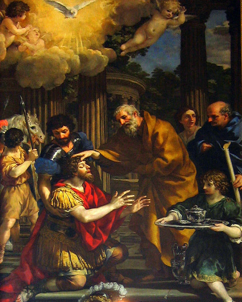 Ananias restaurant la vue de St Paul, Pietro da Cortona (v.1596-1669)