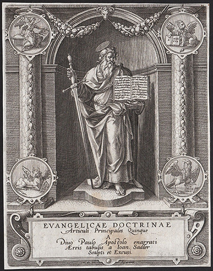 Saint Paul, apôtre, gravure de Johann Sadeler (1550-1600)