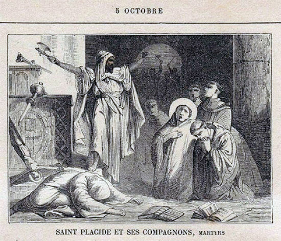 St Placide et ses compagnons, martyrs