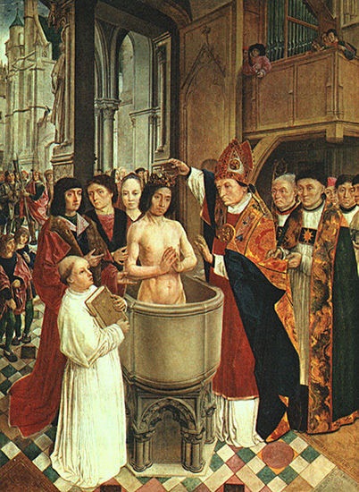 Baptême de Clovis par Saint Remi à Reims