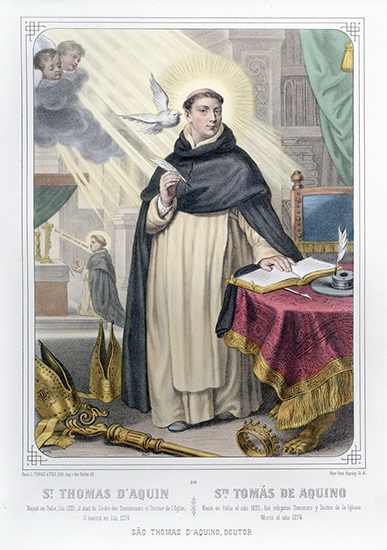 St Thomas d'Aquin, religieux (dominicain) et docteur de l'Eglise