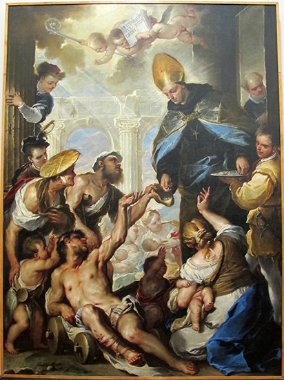 Luca Giordano (1634-1705), Charité de Saint Thomas de Villeneuve