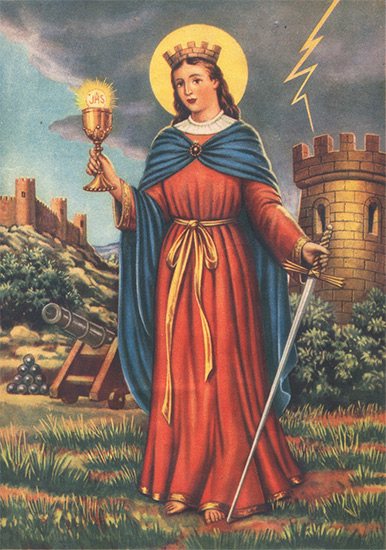 Ste Barbe (ou Barbara), vierge martyre
