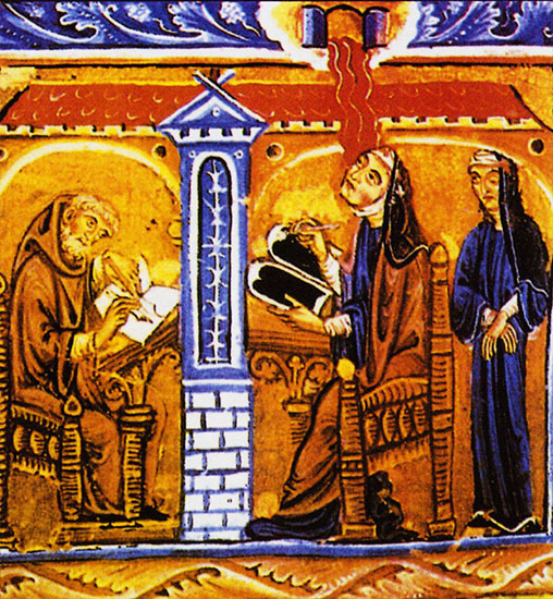 Ste Hildegarde de Bingen, religieuse (bénédictine), docteur de l'Eglise