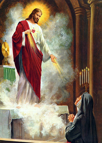 Apparition du Sacré-Coeur de Jésus à Ste Marguerite-Marie
