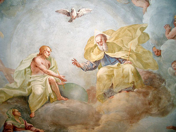 Luca Rossetti da Orta (1708–1770), La Sainte Trinité, fresque, église San Gaudenzio à Ivrea (Torino)