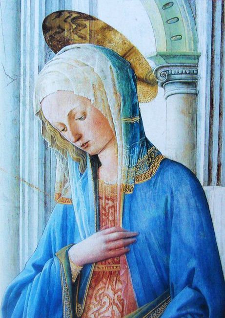 Vierge de l'Annonciation (détail) - Ed. Abbaye d'En Calcat 81110 Dourgne