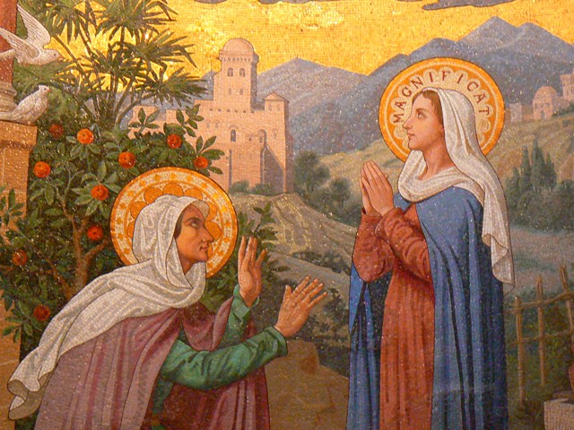 Visitation, mosaïque à la Basilique de Lourdes