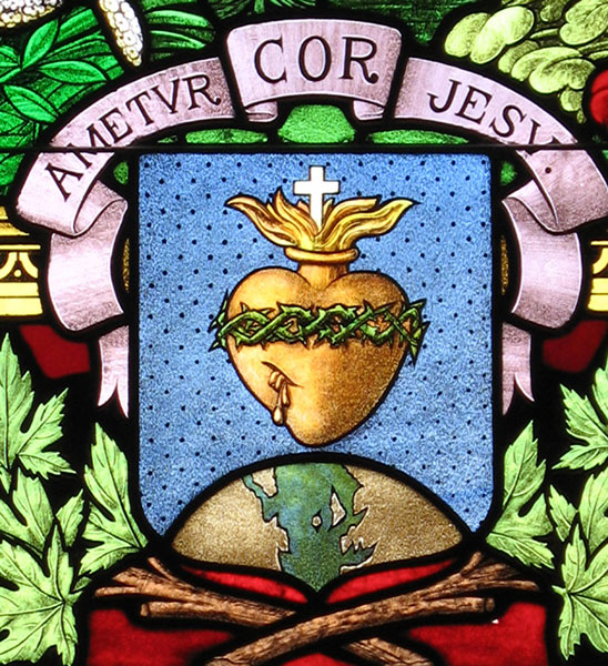 Ametur Cor Jesu, Blason de l'Institut des Frères du Sacré-Coeur, fondé par André Coindre