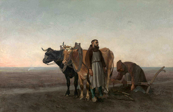 Constantin Meunier (1831-1905), Labourages des moines