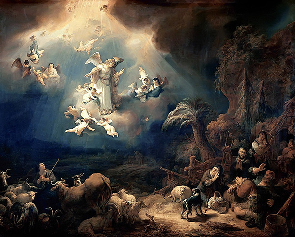 Govaert Flinck (1615-1660), Les anges annonçant aux bergers la naissance du Christ
