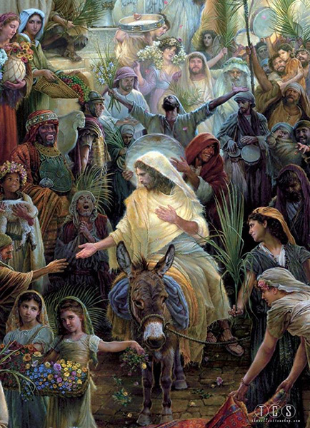 Rameaux, Jésus entre à Jérusalem