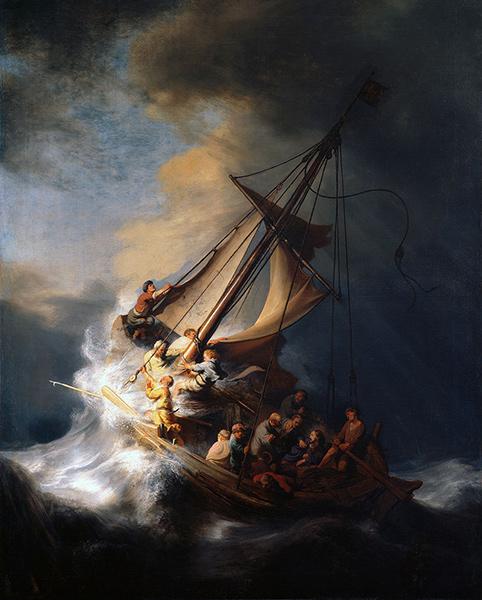 Rembrandt (1606-1669), Le Christ dans la tempête sur la mer de Galilée
