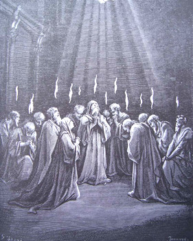 La Pentecôte - Illustration de Gustave Doré pour la Bible