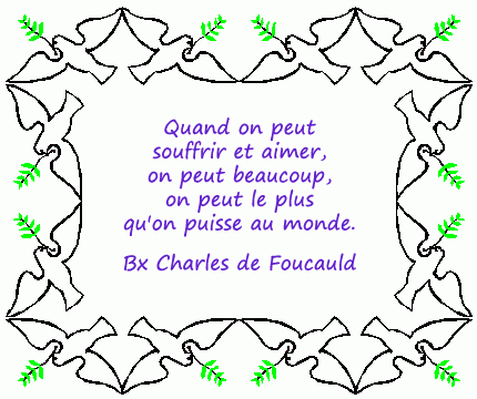 Quand on peut souffrir et aimer, on peut beaucoup, on peut le plus qu'on puisse au monde, Bienheureux Charles de Foucauld